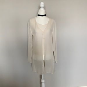 COPY - 🌿 Eileen Fisher Silk Tunic cardigan & Tank cream